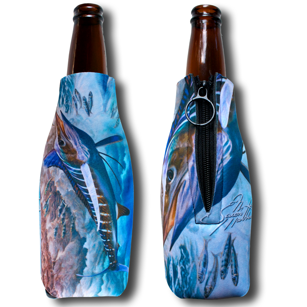 Personalized ZipUp Bottle Koozie Custom Koozie with Zipper Pic The