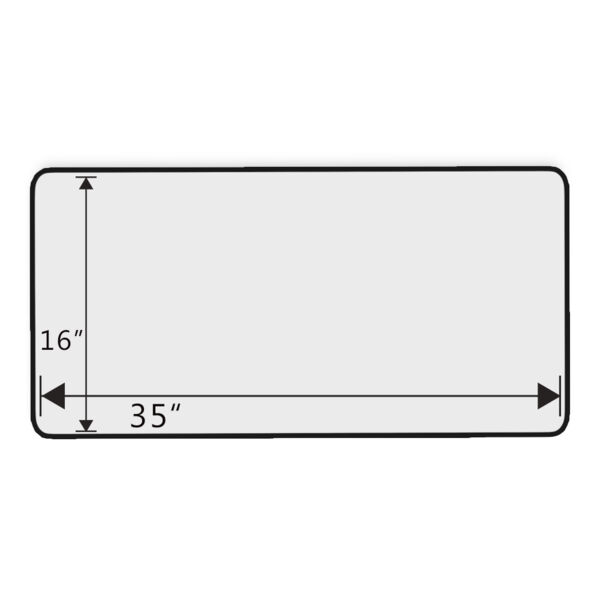 Desk Mat - 16" x 35" - Black Edge Thumbnail