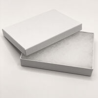 White Box with Cotton Insert - 5 1/4" x 3 3/4" Thumbnail