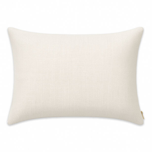 White Burlap Throw Pillow Case - 18" x 12"  Thumbnail