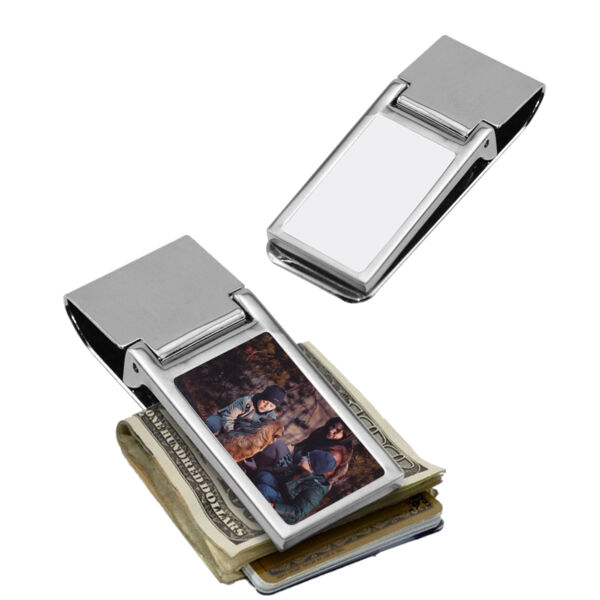 Silver Money Wallet Clip - 0.62" x 1.06" Thumbnail