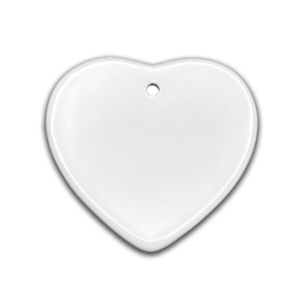 Ceramic Heart Ornament - 3" Thumbnail