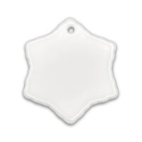Ceramic Snowflake Ornament - 3" Thumbnail