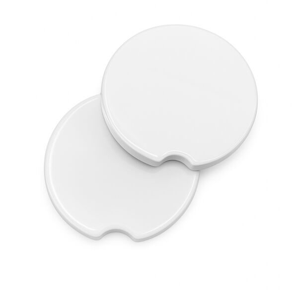 Glossy Ceramic Car Coasters - Set of 2 Thumbnail