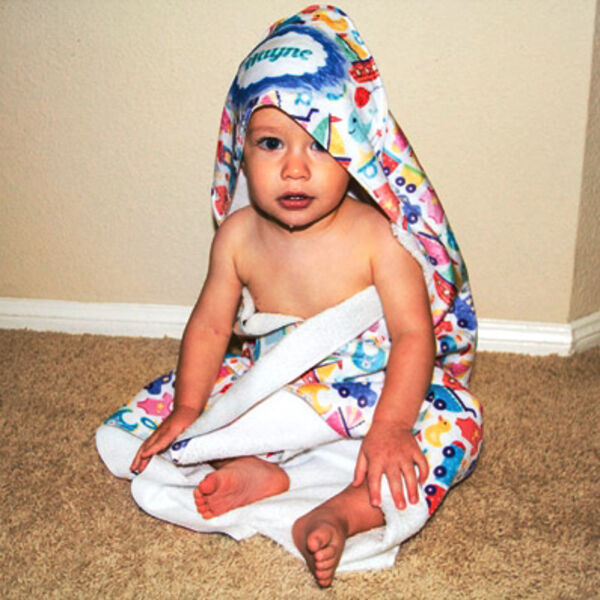 Personalized hooded clearance baby towels