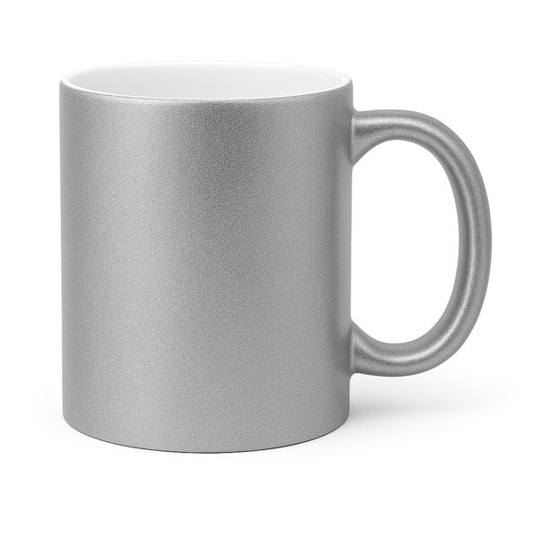 Silver Metallic Ceramic Mug - 11 oz  Thumbnail