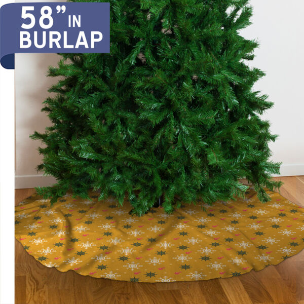 Christmas Tree Skirt - Burlap - 58" Thumbnail