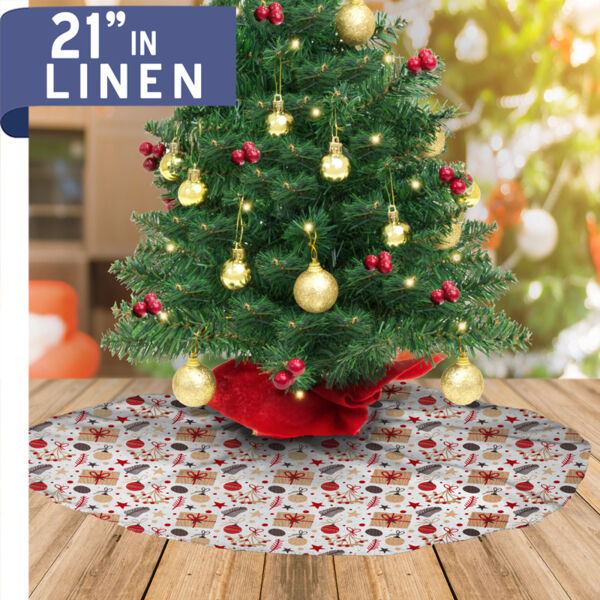Christmas Tree Skirt - Linen - 21" Thumbnail
